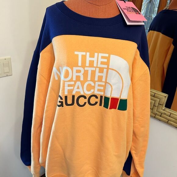 Gucci X North face sweatshirt, size large fits  XL made in Italy - Picture 3 of 10